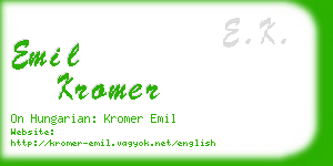 emil kromer business card